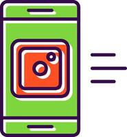 Mobile App filled Design Icon vector
