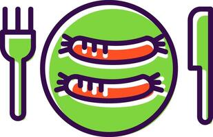 Sausages filled Design Icon vector