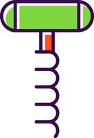 Corkscrew filled Design Icon vector