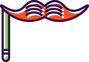 Moustache filled Design Icon vector