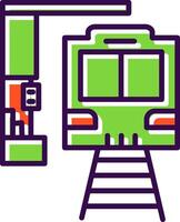 Train Station filled Design Icon vector