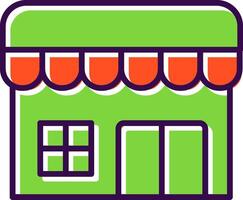 Supermarket filled Design Icon vector