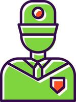 Security Guard filled Design Icon vector