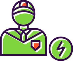 Electrician filled Design Icon vector