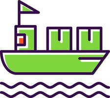 Ship filled Design Icon vector