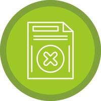 Delete Button Line Multi Circle Icon vector