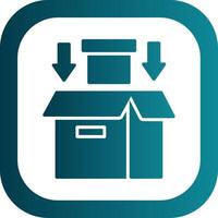 Packing Process Glyph Gradient Corner Icon vector