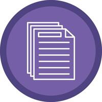 Document Line Multi Circle Icon vector