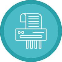 Shredder Line Multi Circle Icon vector