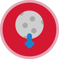 Moon Flat Multi Circle Icon vector