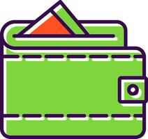 Wallet filled Design Icon vector