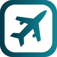 Old Plane Glyph Gradient Corner Icon vector