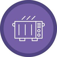 Electric Heater Line Multi Circle Icon vector