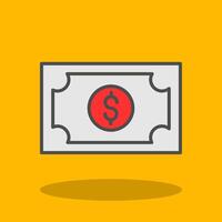 Money Filled Shadow Icon vector