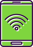 Wifi lleno diseño icono vector