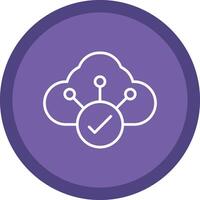 Cloud Line Multi Circle Icon vector