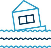 House Line Blue Two Color Icon vector