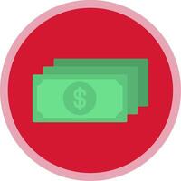 Dollar Flat Multi Circle Icon vector