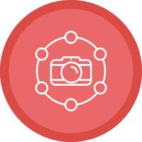 Camera Line Multi Circle Icon vector