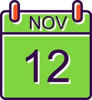 November filled Design Icon vector