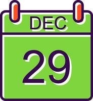 December filled Design Icon vector