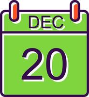 December filled Design Icon vector