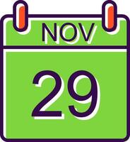 November filled Design Icon vector