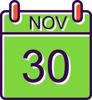 November filled Design Icon vector