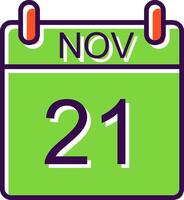 November filled Design Icon vector