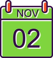 November filled Design Icon vector