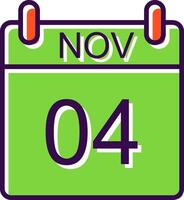 November filled Design Icon vector