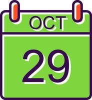 October filled Design Icon vector