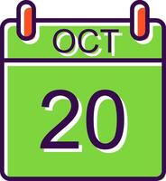 October filled Design Icon vector