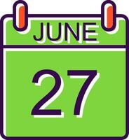 June filled Design Icon vector