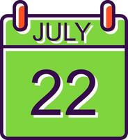 July filled Design Icon vector