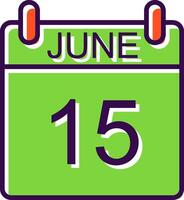 June filled Design Icon vector