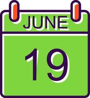 June filled Design Icon vector