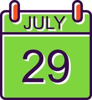 July filled Design Icon vector