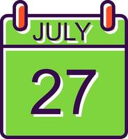 July filled Design Icon vector