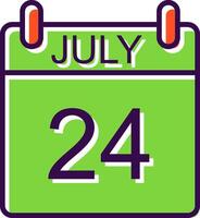 July filled Design Icon vector