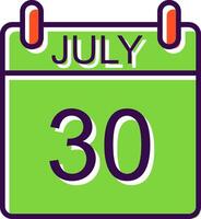 July filled Design Icon vector