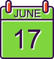 June filled Design Icon vector