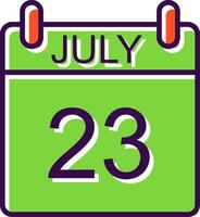 July filled Design Icon vector