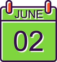 June filled Design Icon vector