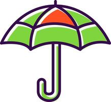 Parasol filled Design Icon vector