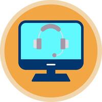 Computer Flat Multi Circle Icon vector