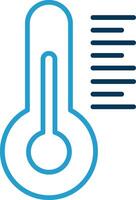 Thermometer Line Blue Two Color Icon vector