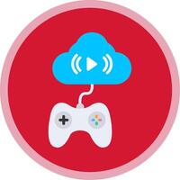 Cloud Flat Multi Circle Icon vector