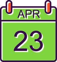 April filled Design Icon vector