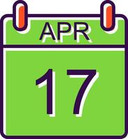 April filled Design Icon vector